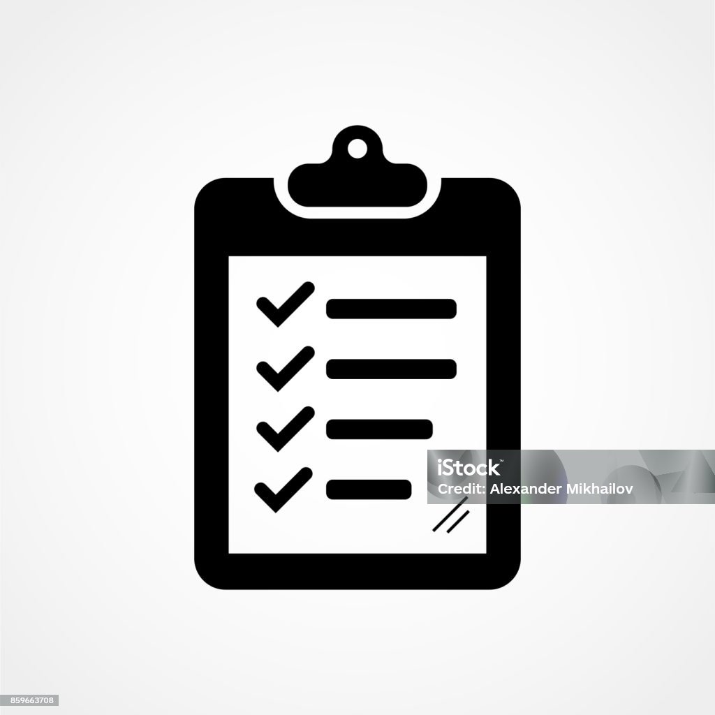 checklist icon Icon Symbol stock vector