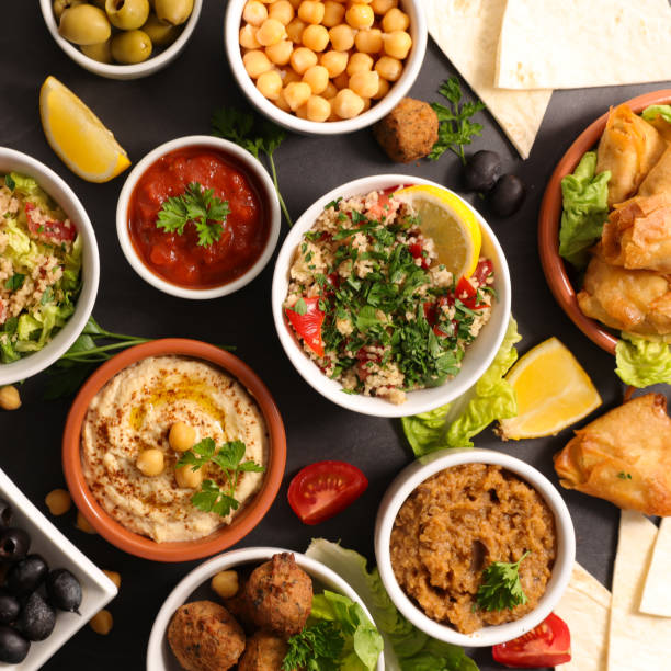 assorted lebanese food