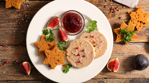 istock foie gras with gingerbread cake and fig jelly 859674250