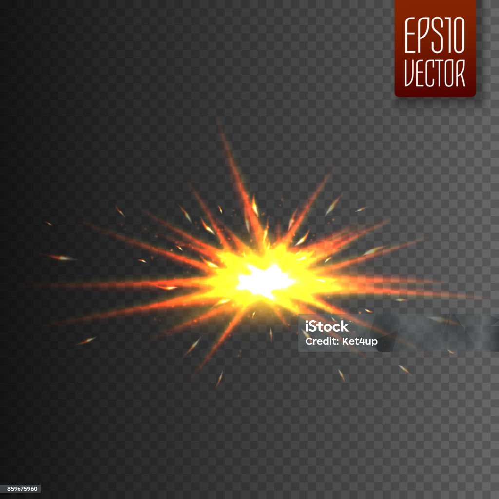Vector Explosion Transparent Vector Explosion Isolated On Transparent Background Spark Concept Stock ...