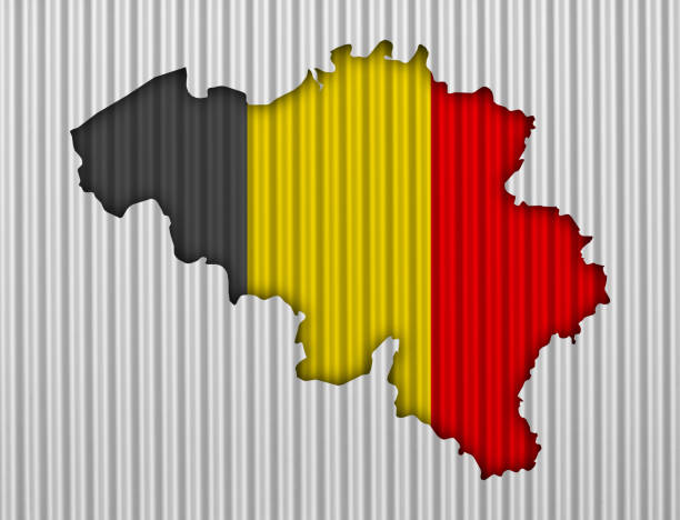 Textured map of Belgium in nice colors