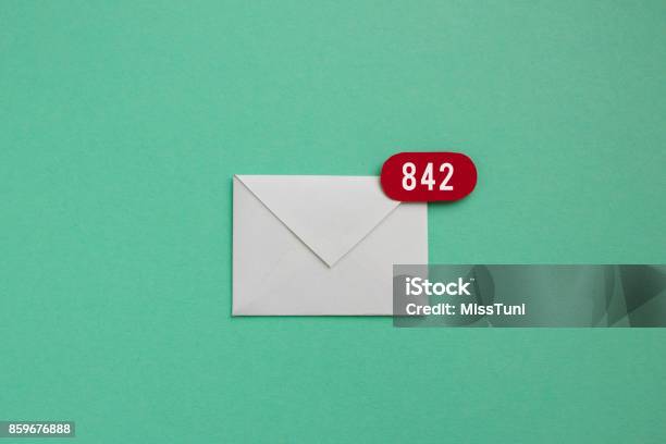 Posteingang Mit 842 Ungelesene Emails Stockfoto und mehr Bilder von E-Mail - E-Mail, Überquellen, Voll