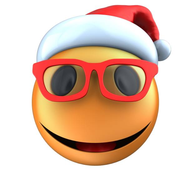 istock 3d orange emoticon smile with christmas hat 859681192