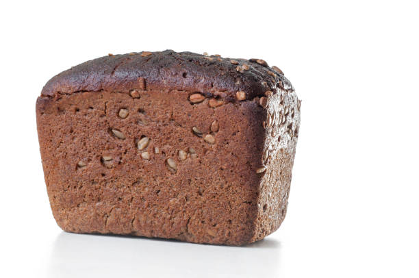 istock Fresh baked bread isolated on white background 859685252