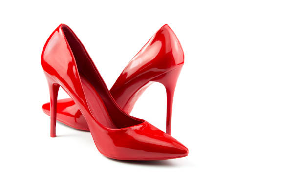 Mulher Sapatos vermelhos - foto de acervo