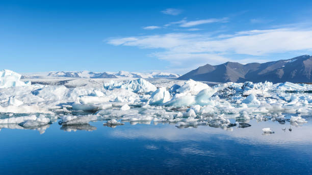 istock view of icebergs in glacier lagoon, Iceland 859687988