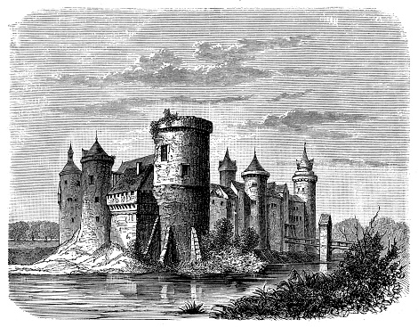 Illustration of a Castle in Rouen, France