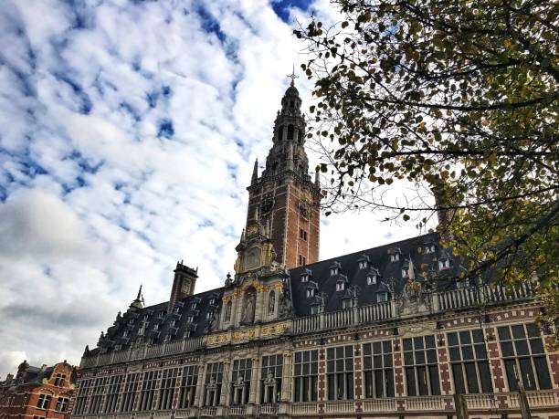 istock University library and clock tower  in Leuven,Belgium 859695056