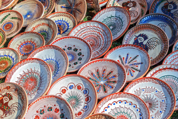 istock Romanian traditional ceramic in the plates form 859698970
