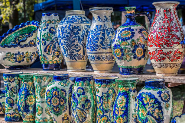 istock Romanian traditional ceramic in the vases form 859699440