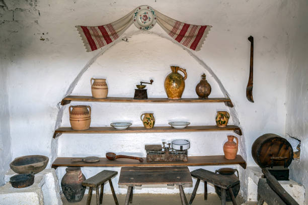 istock Objects in interior at one traditional romanian farmhouse 859708322