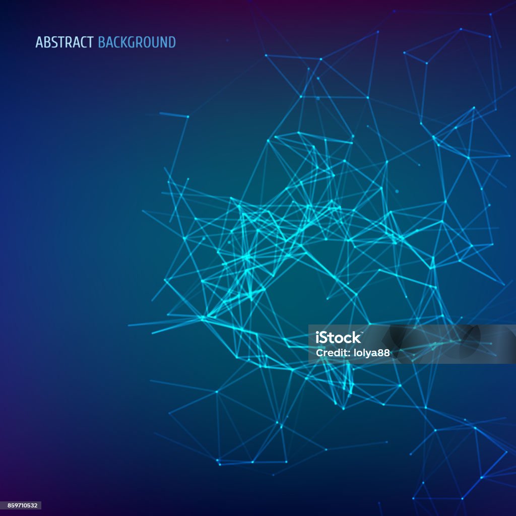 Abstract Vector Particles And Lines Stock Illustration - Download Image ...