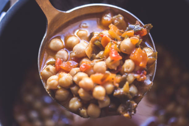 istock Vegetarian stew served with ladle 859710582