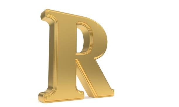 R Gold Romantic Alphabet 3d Render Stock Photo - Download Image Now -  Alphabet, Capital Letter, Characters - iStock
