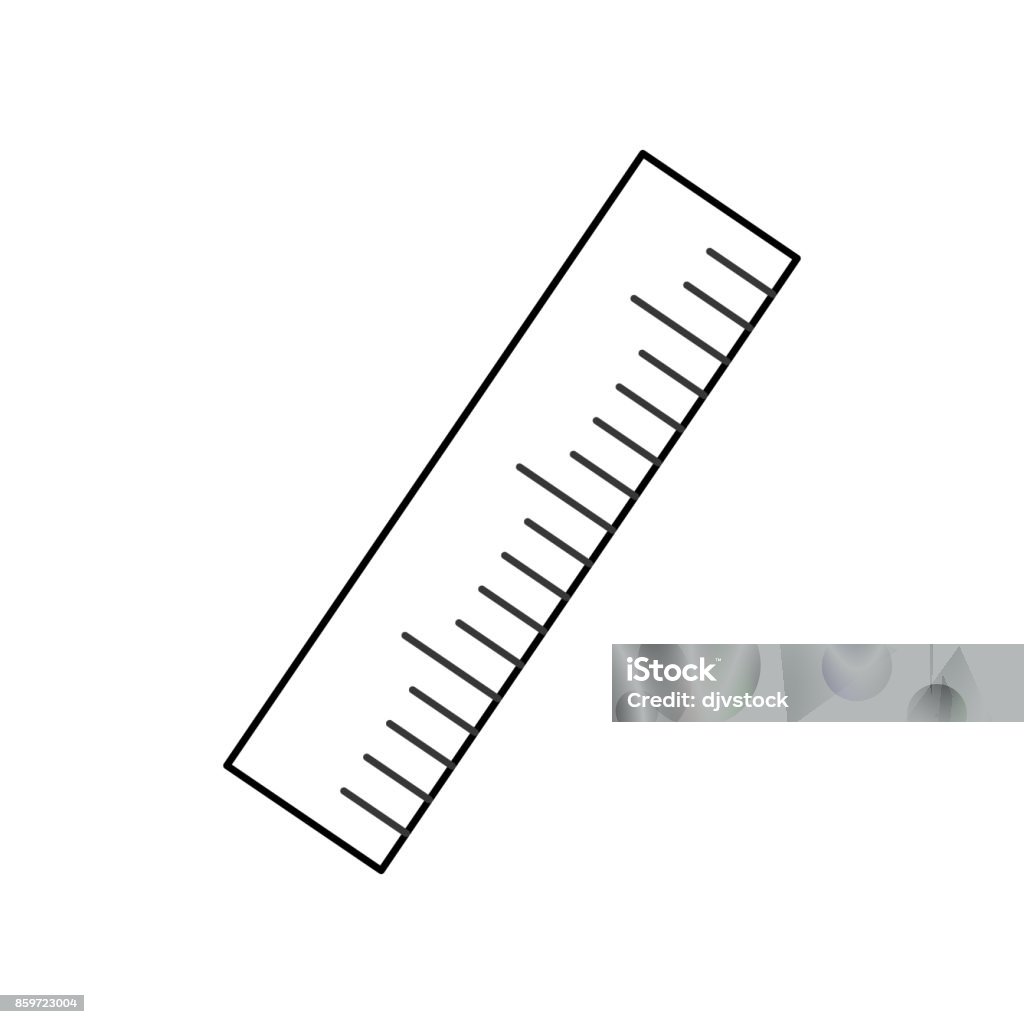 Uncolored Ruler Ruler Vector Illustration Stock Illustration - Download Image Now ...