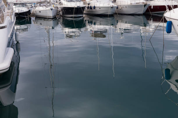 istock Yacht docked in the port. 859735962