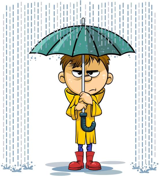 ngày mưa - sad boy outside hình minh họa sẵn có