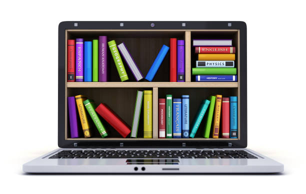 istock Laptop and many books 859739490