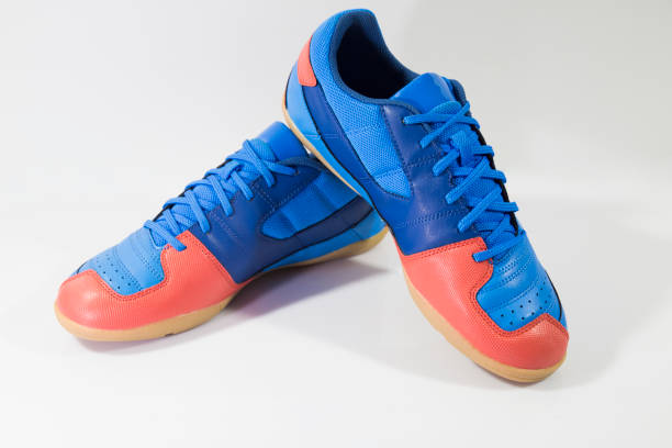 istock Male blue and red leather sneaker 859743202