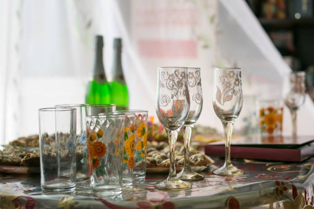 istock CHAMPAGNE AND GLASSES ON THE TABLE 859743812