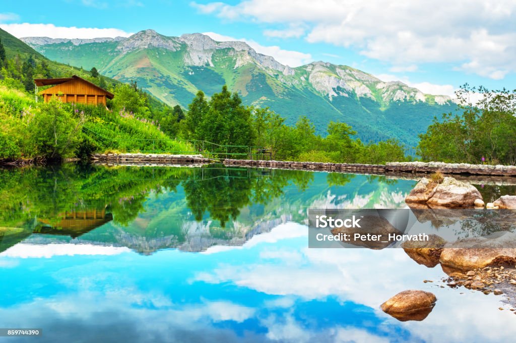 Mountain lake (Zelene pleso) in High Tatras National Park, Slovakia Slovakia Stock Photo