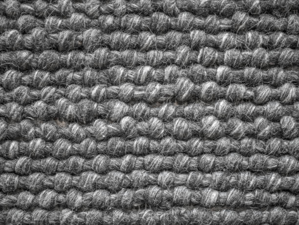 istock Close up of a wool carpet. Black and White texture. Modern design. 859747798
