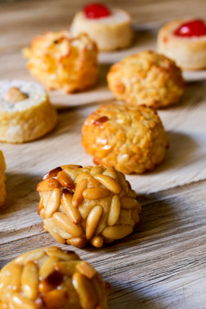 istock panellets, typical confection of Catalonia, Spain 859751442