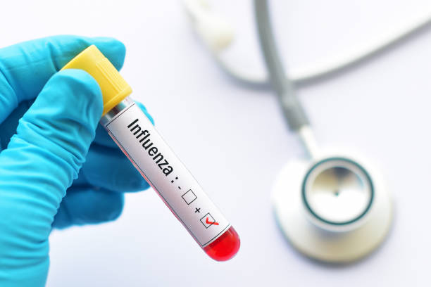 грипп положительный - influenza a virus стоковые фото и изображения