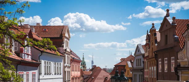 top views of the old town in Prague