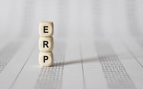 istock Word ERP made with wood building blocks 859761606