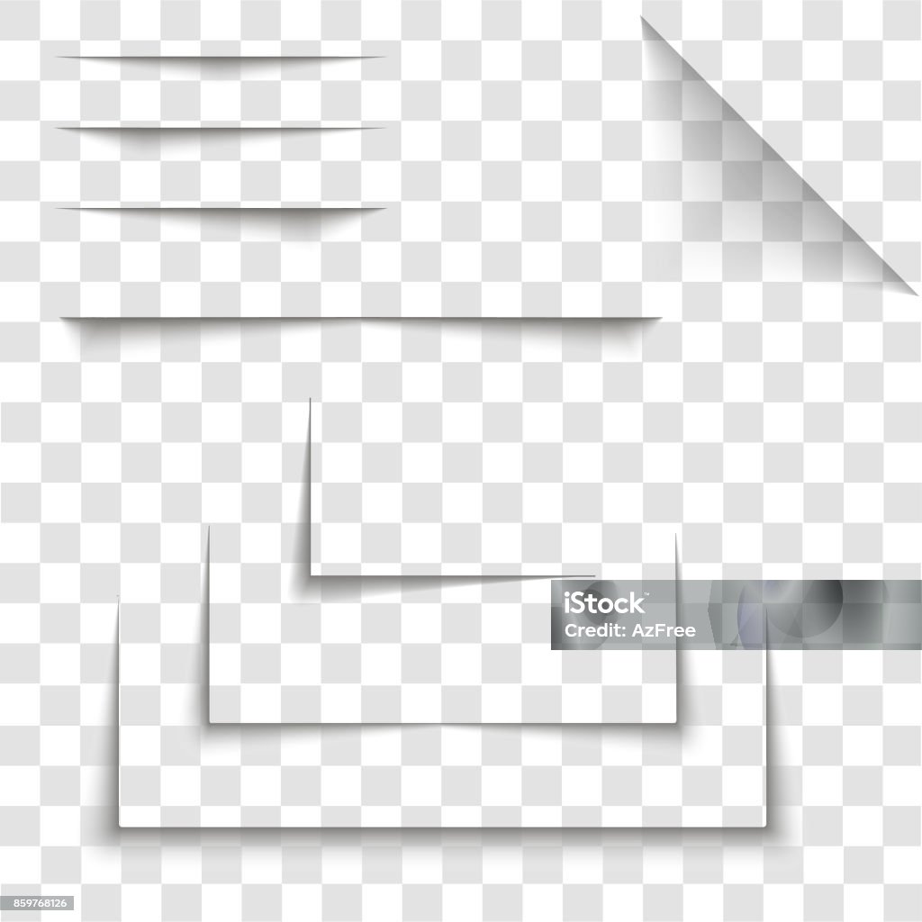 Course Paper Transparent Effect Transparent Realistic Paper Shadow Effect Set Abstract Vector ...