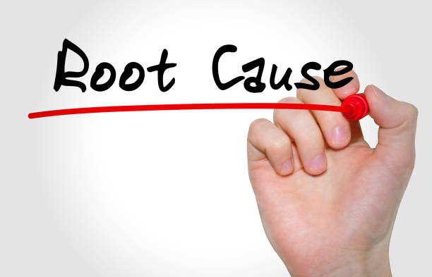 istock Hand writing inscription Root Cause with marker, concept 859770632
