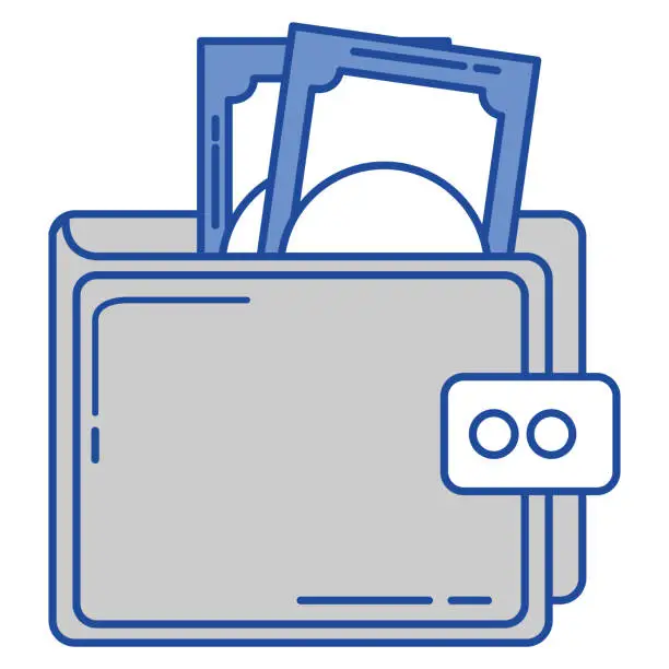 Vector illustration of wallet money isolated icon