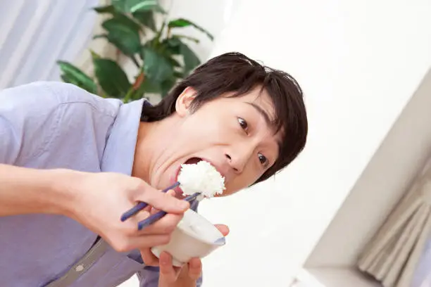 Man eating