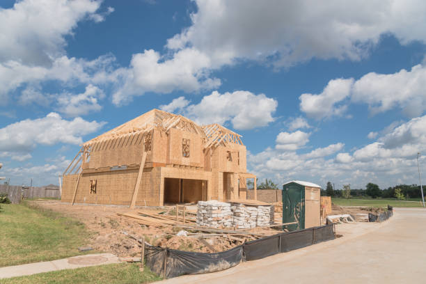 istock Wooden frame house under construction Pearland, Texas, USA 859780272