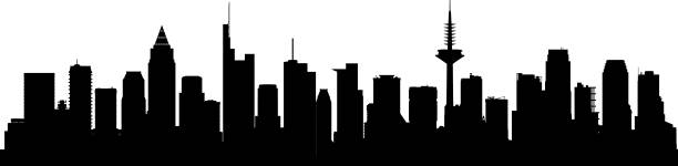 Frankfurt (All Buildings Are Complete and Moveable) Frankfurt skyline. All buildings are complete and moveable. brandenburg state stock illustrations