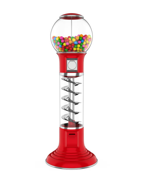 Candy Gumball Machine Isolated Candy Gumball Machine isolated on white background. 3D render gumball machine stock pictures, royalty-free photos & images