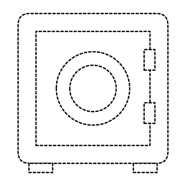 Vector illustration of safe box isolated icon