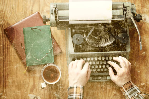 istock old photo typewriter retro hand wooden table 859802968