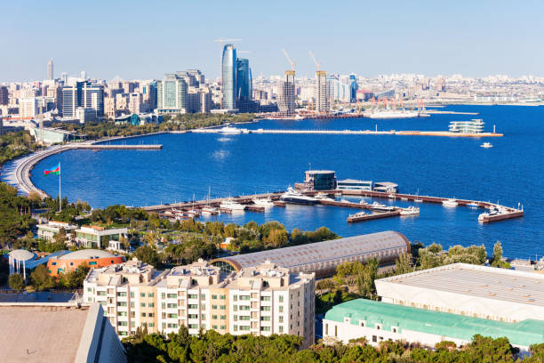 istock Baku aerial panoramic view 859808252