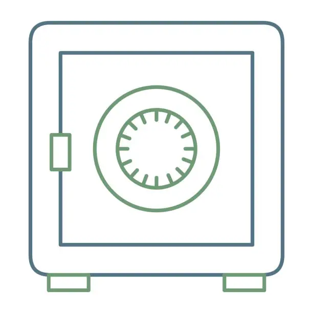 Vector illustration of safe box isolated icon