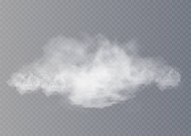 霧または煙は透明な特殊効果を隔離した。白いベクトルの曇り、霧やスモッグの背景。ベクトルイラスト - photographic effects smoke technology abstract点のイラスト素材／クリップアート素材／マンガ素材／アイコン素材