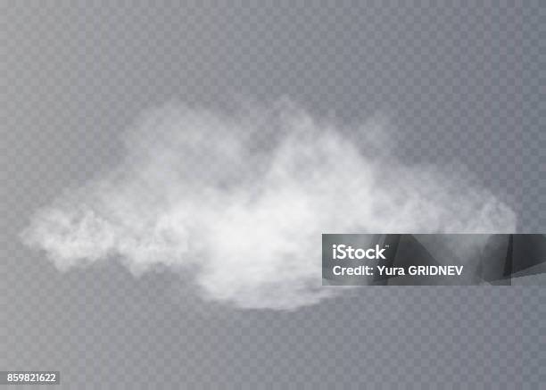 Fog Or Smoke Isolated Transparent Special Effect White Vector Cloudiness Mist Or Smog Background Vector Illustration Stock Illustration - Download Image Now