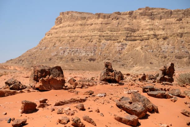 istock Arid landscape in Negev desert. 859824200