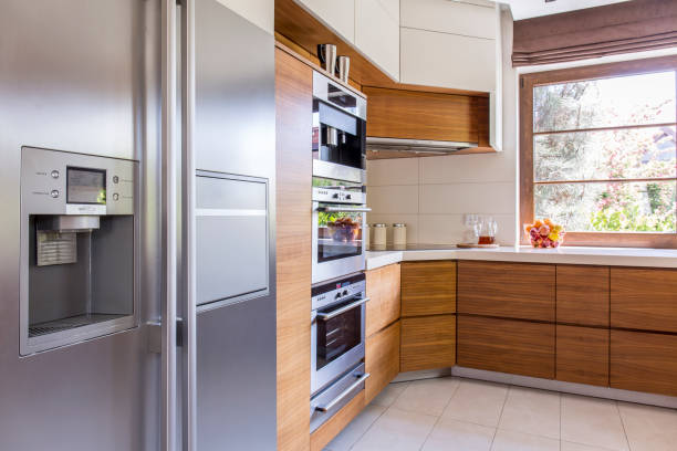 istock Sunny kitchen with all the necessary appliances 859825540