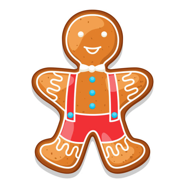 Gingerbread cookies man. Illustration of Merry Christmas sweets Gingerbread cookies man. Illustration of Merry Christmas sweets. gingerbread man cookie cutter stock illustrations