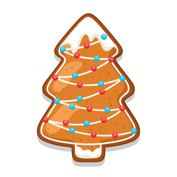 Gingerbread cookies tree. Illustration of Merry Christmas sweets Gingerbread cookies tree. Illustration of Merry Christmas sweets. gingerbread man cookie cutter stock illustrations