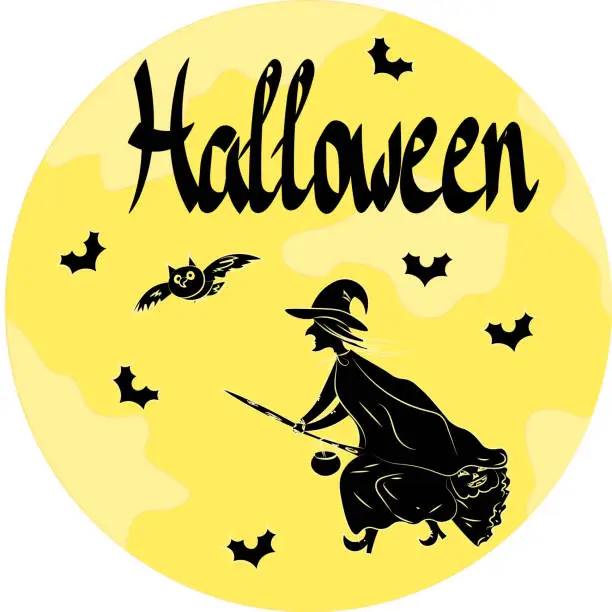 Vector illustration of Drawing on a theme of a holiday Halloween