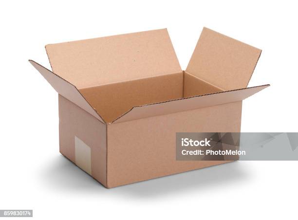 Box Long Open Stock Photo - Download Image Now - Cardboard Box, Box - Container, Open