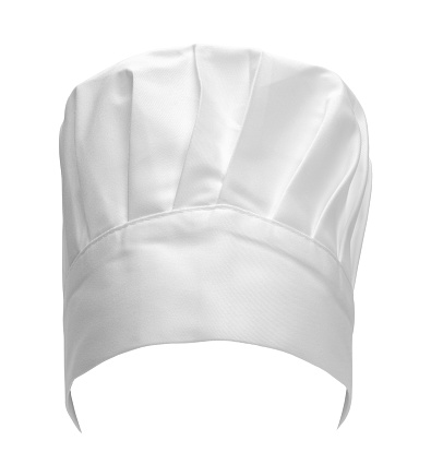 Professional Tall Chef Hat Isolated on a White Background.